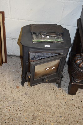 Lot 223 - Small cast iron woodburner, 39cm wide