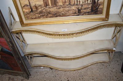 Lot 230 - Gilt finish serpentine wall shelf