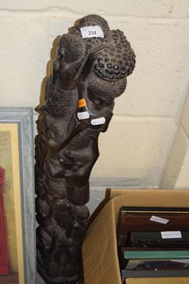 Lot 234 - African carved hardwood figure group