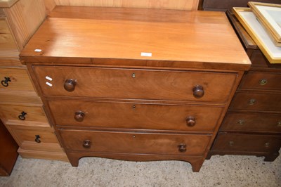 Lot 251 - 19th Century mahogany three drawer chest with...