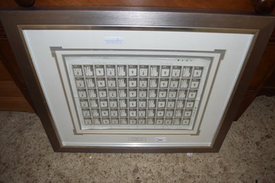 Lot 252 - Framed sheet of Mint British stamps