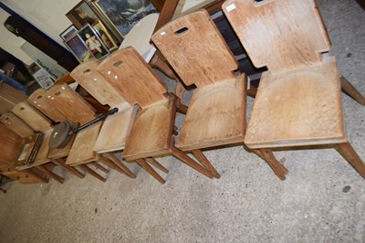 Lot 267 - Set of eight 20th Century cedarwood dining chairs