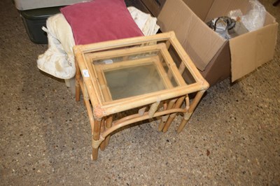 Lot 290 - Nest of bamboo framed tables