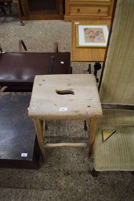 Lot 307 - Bleached elm topped kitchen stool