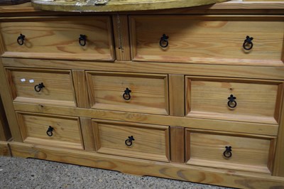 Lot 311 - Modern pine eight drawer sideboard, 145cm wide