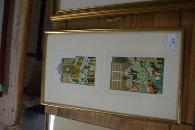 Lot 317 - Modern pair of Mogul style prints