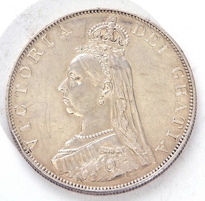 Lot 114 - Victorian silver double florin, 1887