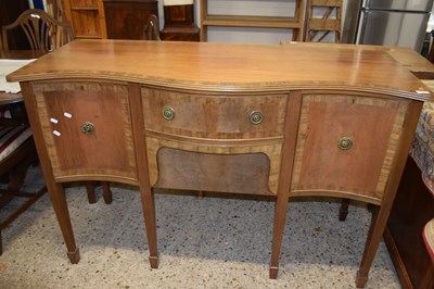 Lot 347 - Reproduction mahogany serpentine front sideboard