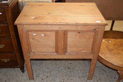 Lot 357 - 19th Century pine storage chest with paneled...