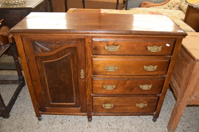 Lot 358 - Late Victorian American walnut sideboard with...