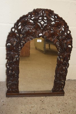 Lot 365 - Modern hardwood framed wall mirror with vine...