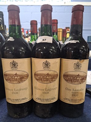 Lot 97 - Two bottles Chateau Lagrange 1959 together...