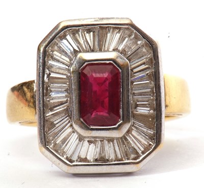 Lot 89 - Modern Art Deco style cocktail ring, the...