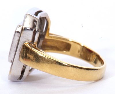 Lot 89 - Modern Art Deco style cocktail ring, the...