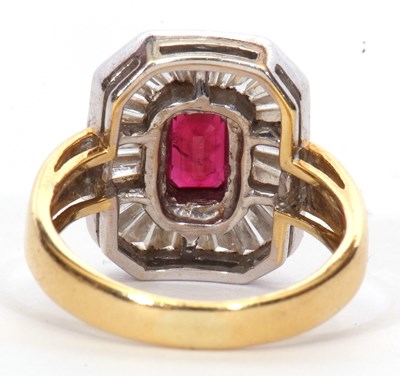 Lot 89 - Modern Art Deco style cocktail ring, the...