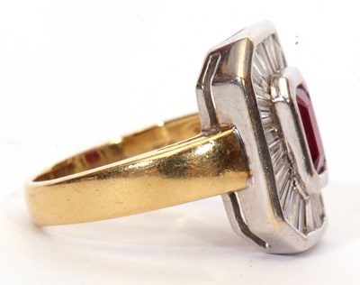 Lot 89 - Modern Art Deco style cocktail ring, the...