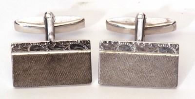 Lot 110 - Pair of hallmarked silver and rhodium plated...