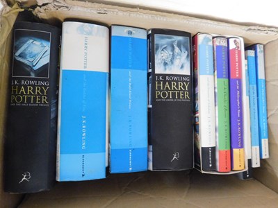 Lot 67 - Box J K Rowling, Harry Potter titles, seven...