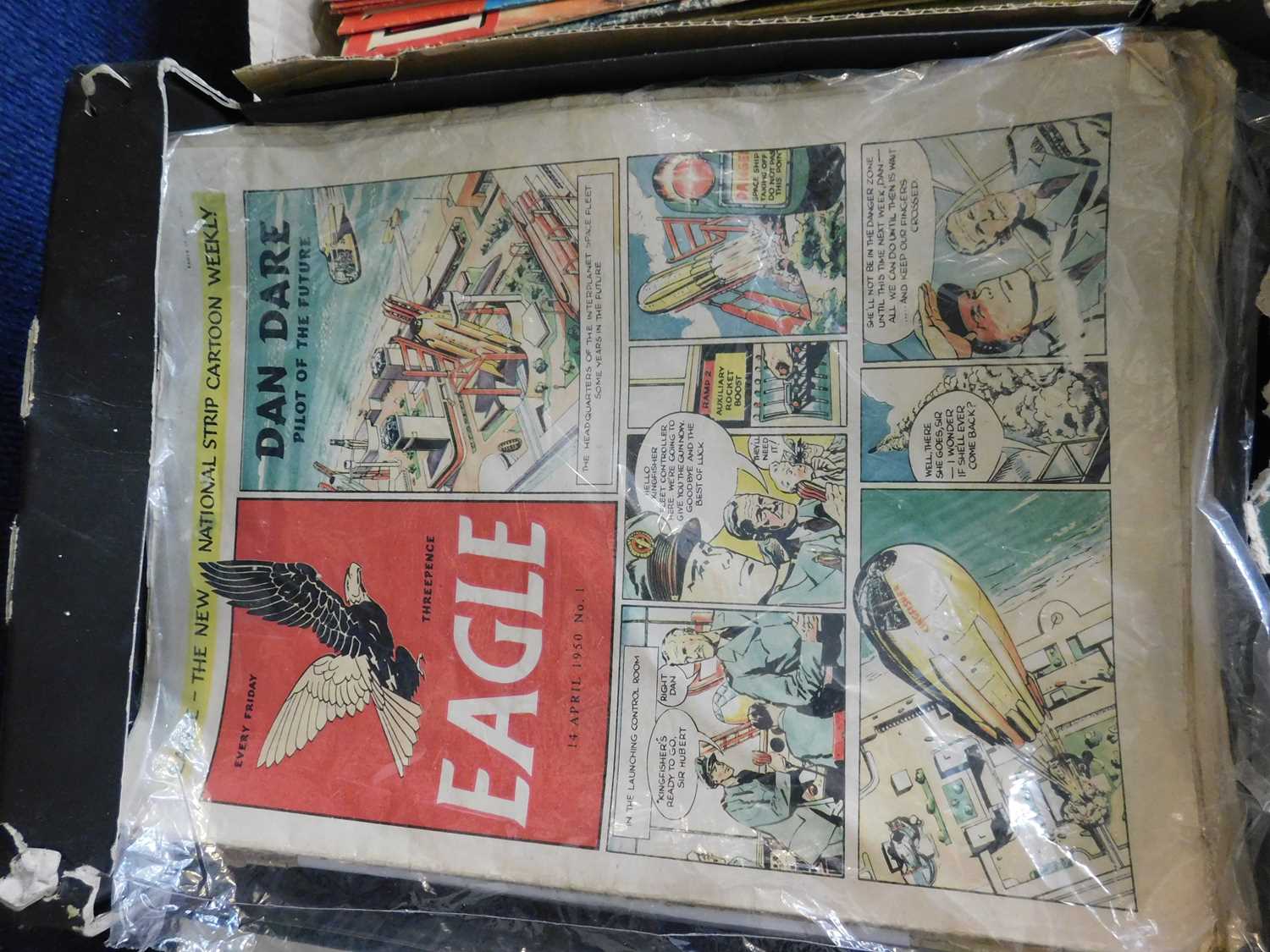 Lot 69 - Three boxes Eagle Comic, 1950-56, 120 plus...