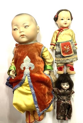 Lot 134 - An Armand Marseille bisque Oriental boy doll,...