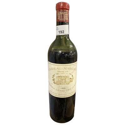 Lot 192 - One bottle of Chateau Margaux, 1959, Premier...