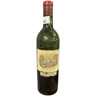 Lot 183 - One bottle of Chateau Lafite Rothschild, 1955