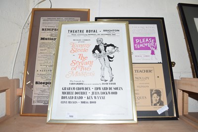 Lot 500 - Theatre interest, framed advertising prints...