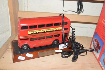 Lot 501 - London Transport novelty telephone formed as a...