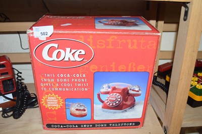 Lot 502 - Coca Cola Snowdome telephone