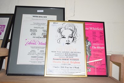 Lot 506 - Theatre interest - framed advertising prints,...