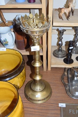 Lot 534 - 20th Century brass alter candlestick