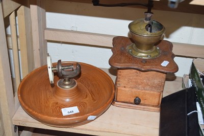 Lot 548 - Vintage coffee grinder and a vintage nut...