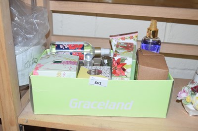 Lot 563 - Box of various assorted cosmetics