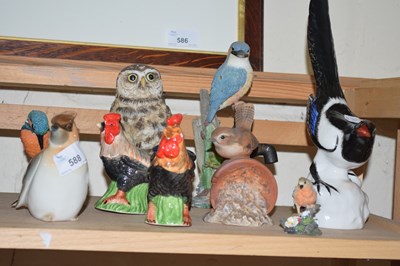 Lot 588 - Mixed Lot: Various assorted bird ornaments to...