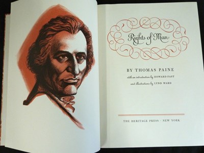 Lot 287 - THOMAS PAINE: RIGHTS OF MAN, intro Howard Fast,...