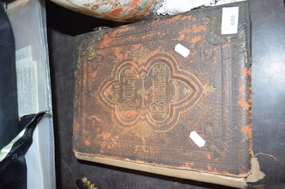 Lot 680 - Vintage leather bound Holy Bible