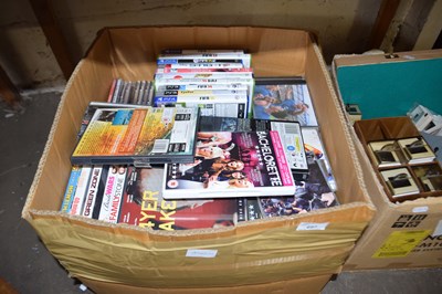 Lot 697 - Large box of various assorted DVD's, CD's,...