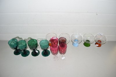 Lot 12 - Mixed Lot: Various coloured drinking glasses...