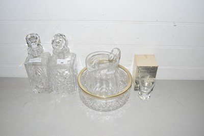 Lot 24 - Mixed Lot: Decanters, glass bowl etc