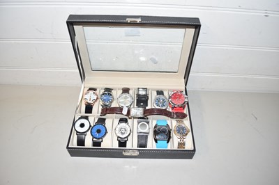 Lot 143 - Case of gents  modern wristwatches