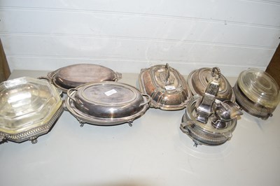 Lot 187 - Mixed Lot: Various silver plated serving dishes