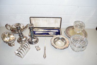 Lot 202 - Mixed Lot: Various assorted silver plated...