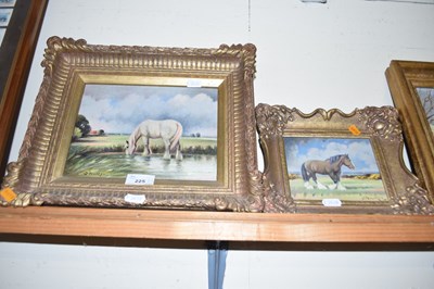 Lot 225 - Stephen Walker, two studies horses, oil on...