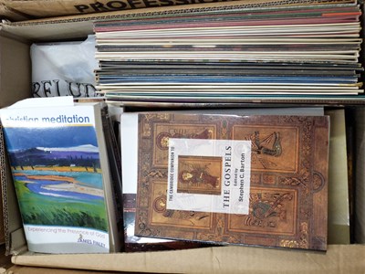 Lot 860 - Box of mixed books and LP's