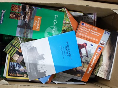 Lot 889 - Box of mixed books and OS maps