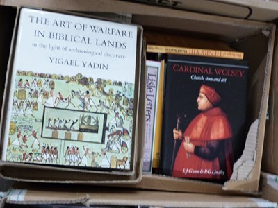 Lot 890 - Box of mixed books to include Cardinal Wolsey...