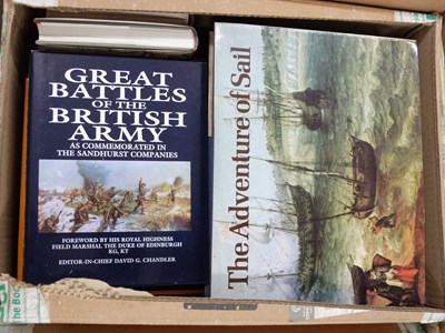 Lot 912 - Box of mixed books to include Great Battles of...