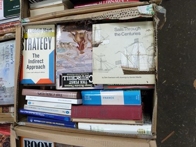 Lot 916 - Box of mixed books to include Sails through...