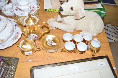 Lot 725 - Gilt finish teaset