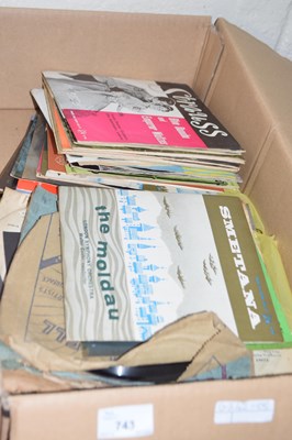 Lot 743 - Box of various assorted records and singles